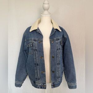 Lauren Ralph Lauren Blue Jean Jacket with Cream Collar